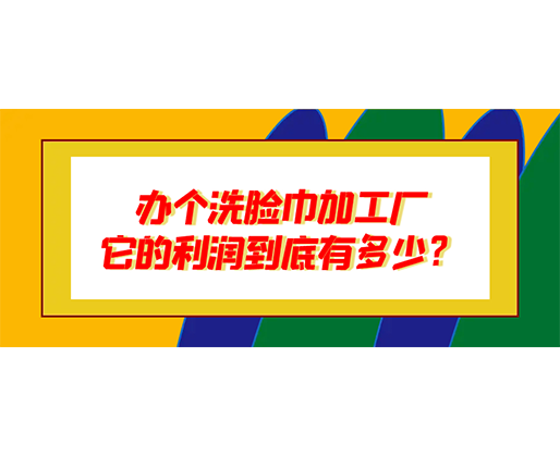辦個洗臉巾加工廠，它的利潤到底有多少？