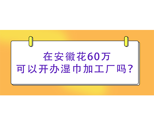 在安徽花60萬可以開辦濕巾加工廠嗎？